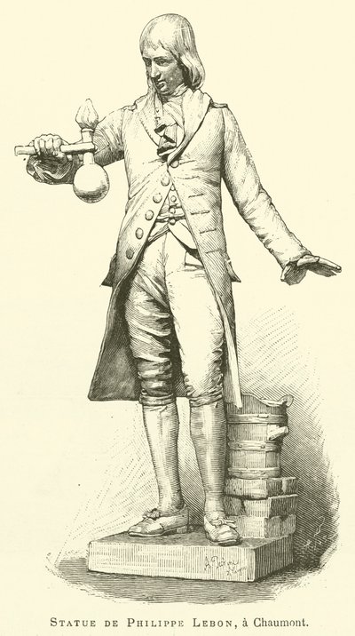 Statua di Philippe Lebon, a Chaumont da French School