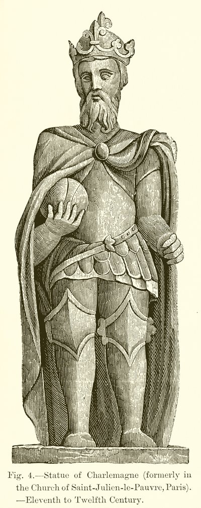Statua di Carlo Magno da French School