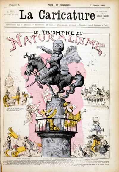 Statua di Émile Zola, "Il trionfo del naturalismo" da French School