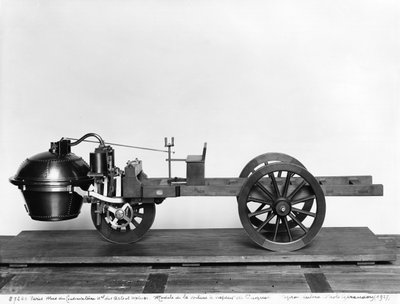 Auto a vapore inventata da Nicolas Joseph Cugnot (1725-1804) da French School