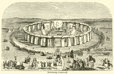 Stonehenge, restaurato (incisione) da French School