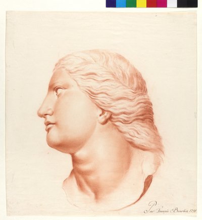 Studio basato su statua (figlia di Niobe) da French School