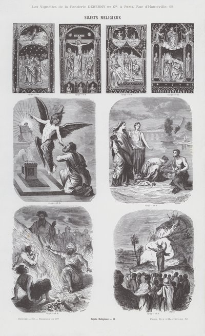 Sujets Religieux (incisione) da French School