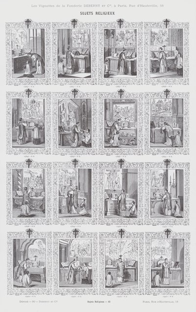 Sujets Religieux (incisione) da French School