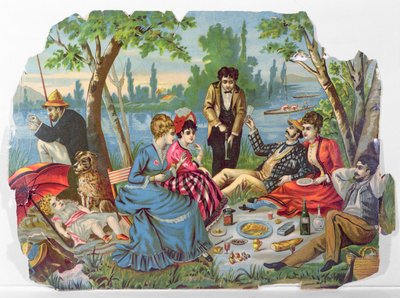 Picnic estivo lungo il fiume da French School