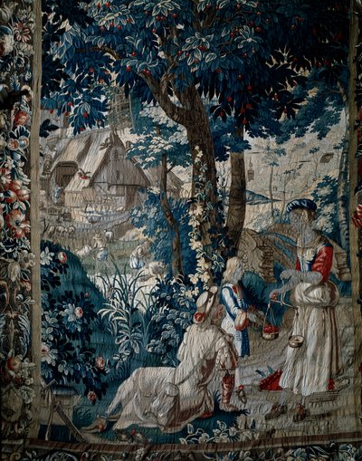 Estate, vendita di ciliegie (arazzo) da French School