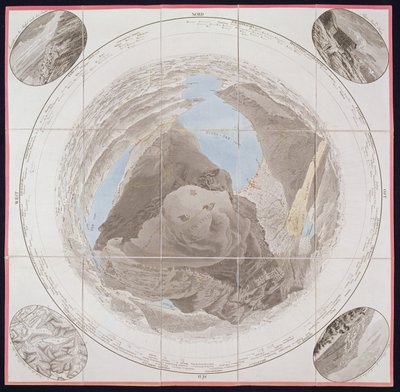 Cima del Kulm, Mont Rigi, da Guide des Voyageurs sur le Mont Rigi, di Col. Pfyffer de Wyer, pubblicato nel 1823 (incisione colorata a mano) da French School