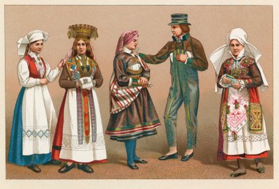 Costume di Svezia e Norvegia da French School