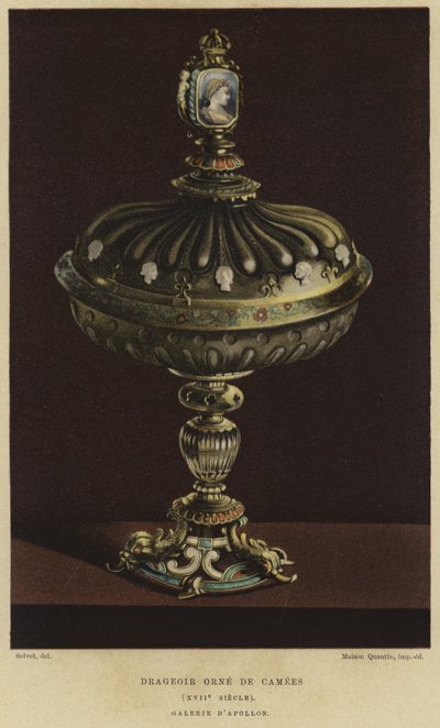 Vaso dolce decorato con cammei, XVII secolo da French School