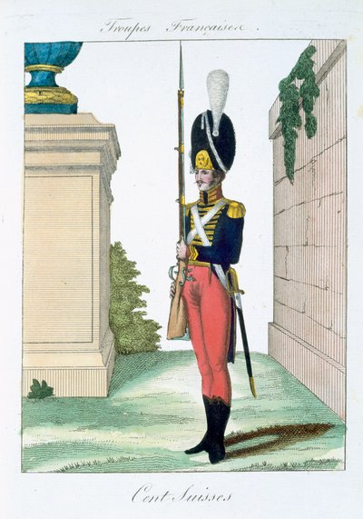 Centurione svizzero, da Troupes Francaises, pub. chez Basset, Parigi, c.1790 da French School