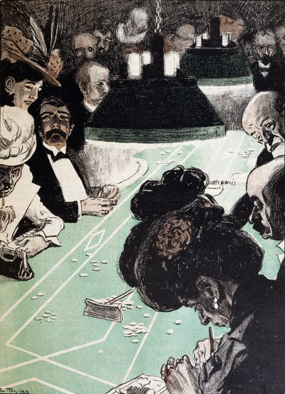 Tavolo da gioco al casinò di Monte Carlo da French School
