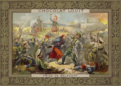 Presa del Ridotto di Malakoff, Assedio di Sebastopoli, Guerra di Crimea, 7 settembre 1855 da French School
