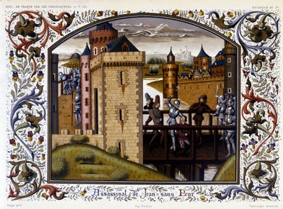 Tanguy du Chatel assassina Giovanni senza paura al ponte di Montereau da French School