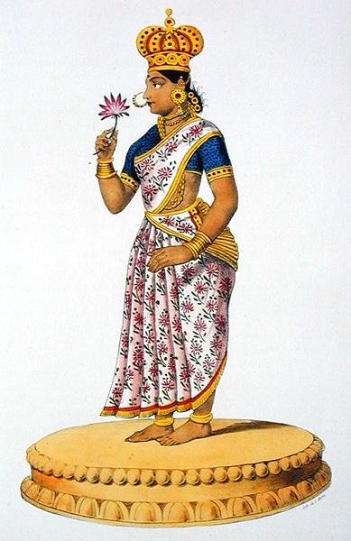 Tchitralekha moglie di Kouvera, inciso da C. de Motte (1785-1836) da French School