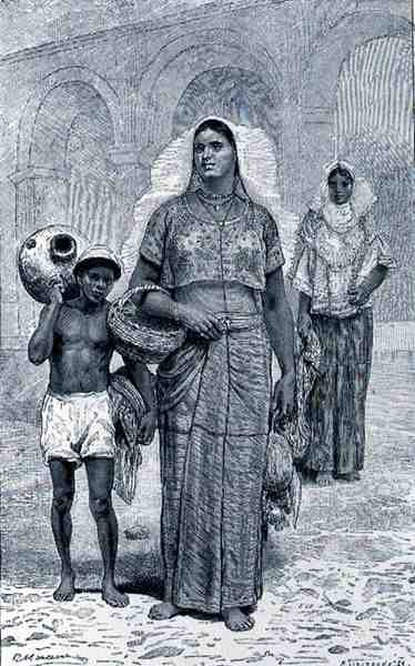 Donne di Tehuantepec, da Le Antiche Città del Nuovo Mondo, di Claude-Joseph-Desire Charnay, pub. 1887 da French School