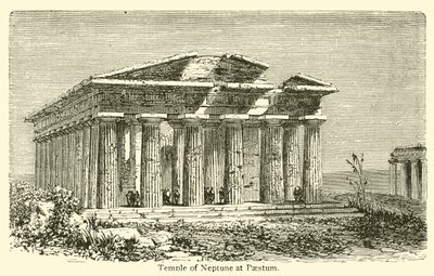 Tempio di Nettuno a Paestum da French School