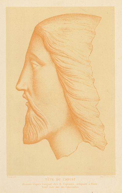 Testa di terracotta di Gesù Cristo da French School