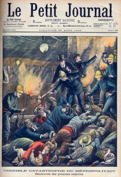 Terribile disastro nella metropolitana di Parigi, copertina di 