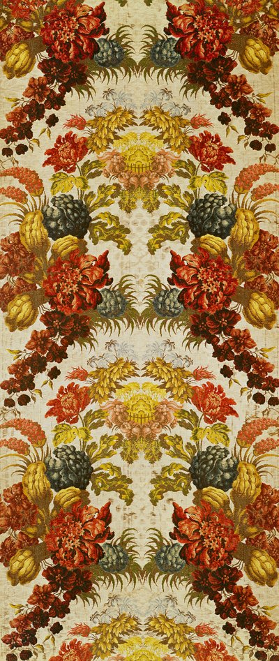 Tessuto con motivo floreale ripetuto, laboratorio di Lione, c.1740 da French School