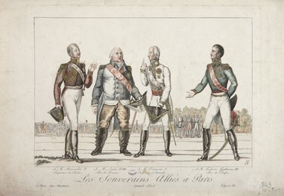 I Sovrani Alleati a Parigi, Alessandro I, Imperatore di Russia, Luigi XVIII, Re di Francia, Francesco I, Imperatore d