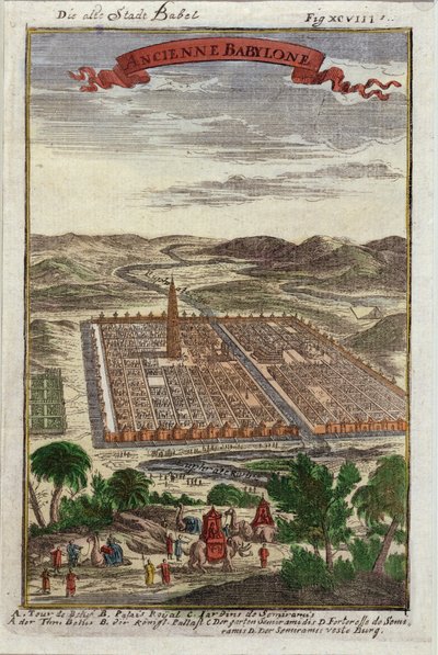 La città antica di Babele, illustrazione da Description de l