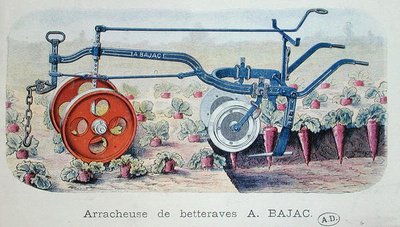 La macchina Bajac per sollevare le barbabietole, c.1900 da French School