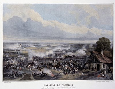La Battaglia di Fleurus nel 1794 - in "Battles Napoleonic", fine XIX secolo da French School