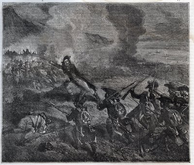 La battaglia di Loano avvenuta il 23-24 novembre 1795 durante la Guerra della Prima Coalizione - Nuova Enciclopedia Nazionale di Maurice La Charest - 1870 da French School