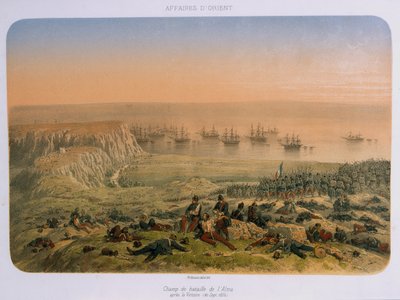 Il campo di battaglia di Alma dopo la vittoria, 20 settembre 1854 da French School