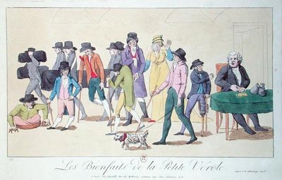 I Benefici del vaiolo, caricatura da French School