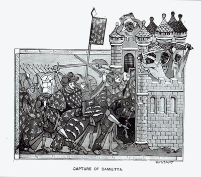 La cattura di Damietta nel 1249 da French School