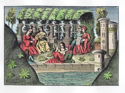 Il Castello di Alamond e i suoi Incantesimi, da I Viaggi di Marco Polo, copiato da Albert Coinchon (m.1871) dal manoscritto originale (colorazione successiva) da French School