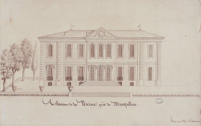 Il Chateau de la Piscine, vicino a Montpellier, disegnato da Monsieur de Cenani da French School