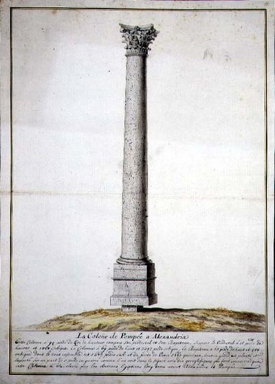 La colonna di Pompeo ad Alessandria, c.1700 da French School