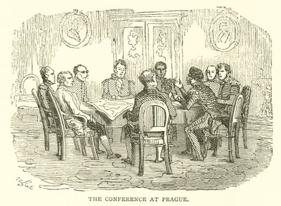 La conferenza a Praga (incisione) da French School