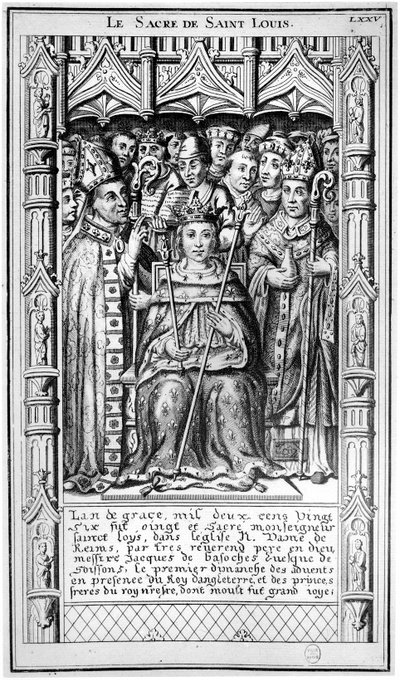 La consacrazione di San Luigi nel 1226 da French School