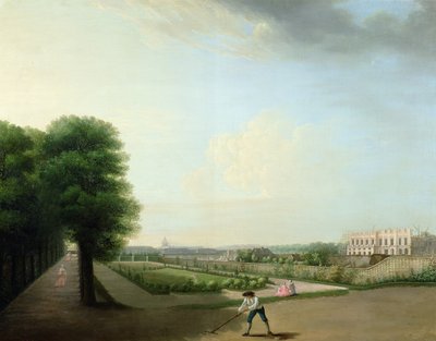 La costruzione di Place Louis XV dal giardino dell