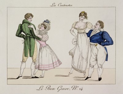 I Contrasti, tavola 24 da Le Bon Genre, 1811 da French School