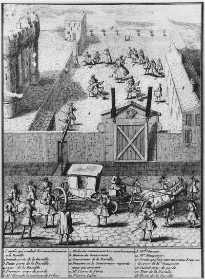 I convulsionari di Saint-Medard portati alla prigione della Bastiglia, c.1730 da French School