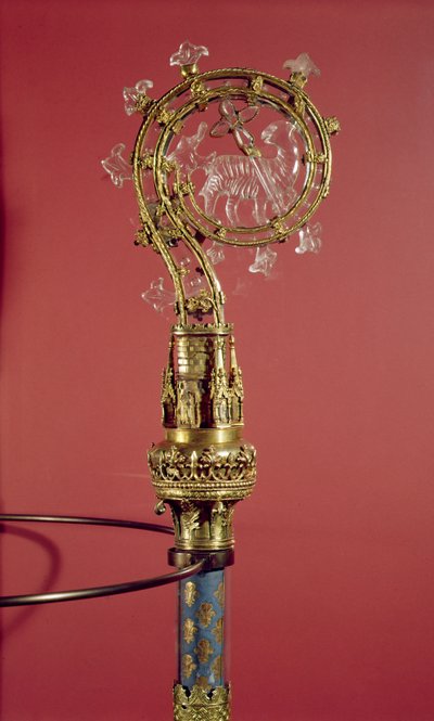 Pastorale delle badesse del convento cistercense Abbaye du Lys (argento dorato e cristallo di rocca) da French School