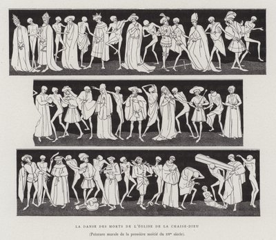 La Danza della Morte della Chiesa di la Chaise-Dieu, prima metà del XV secolo da French School