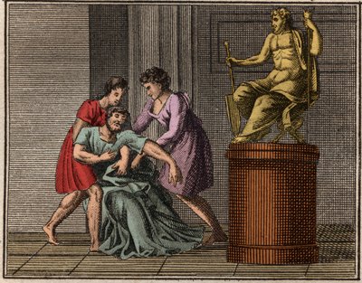 La morte di Demostene, 384-322 a.C. da French School