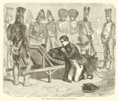 La morte di Lannes a Essling (incisione) da French School