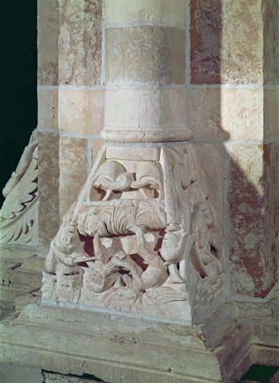 La morte di Lazzaro e il ricco, da un capitello nella navata, c.1150 da French School