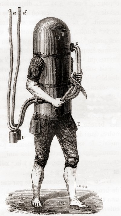 La macchina da immersione di Karl Heinrich Klingert da French School