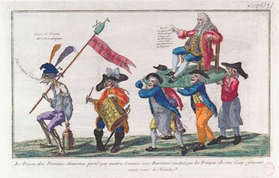 Il Decano dei Fermiers Generaux viene portato dalle sue guardie verso il Nulla, 1791 da French School