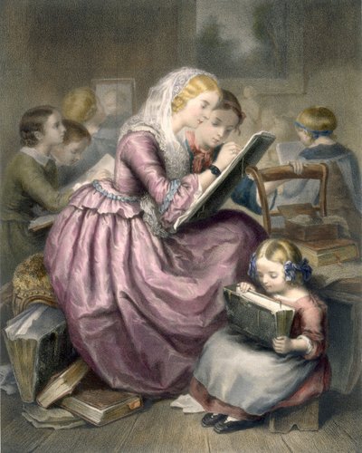 La scuola di disegno, c.1835 da French School