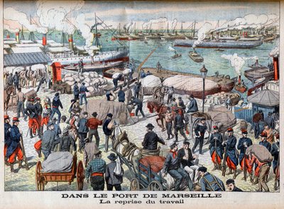 La fine dello sciopero a Marsiglia, illustrazione da 