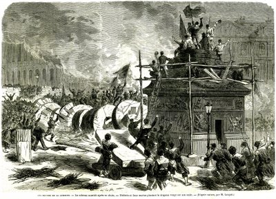 La caduta della colonna Vendome da French School