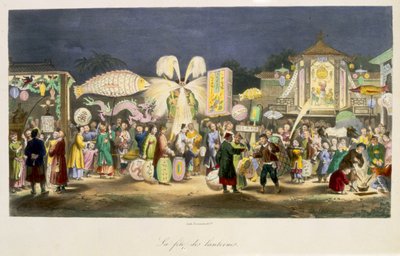 La Festa delle Lanterne, pub. da Formentin, 1824-27 da French School